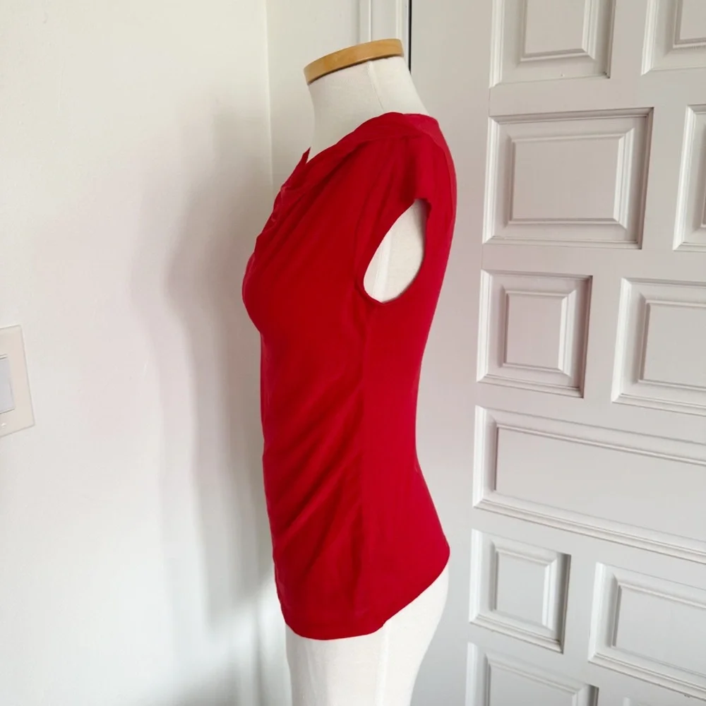 The Limited Vibrant Red Women's Blouse Cap Sleeve Size XS